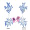 Vintage Peony Embroidery Patch 9 x 4.50 Inch Floral Applique for Garments